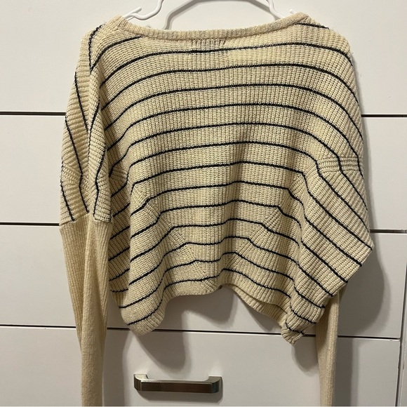 Urban Outfitters Cream & Black Stripe Sweater - Picture 3 of 5